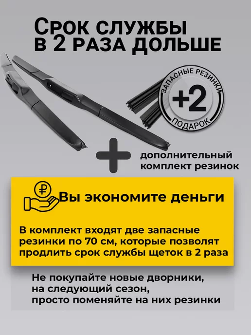 Rich car Щетки гибридные стеклоочистителя дворники 650 350, вариант, фото 2