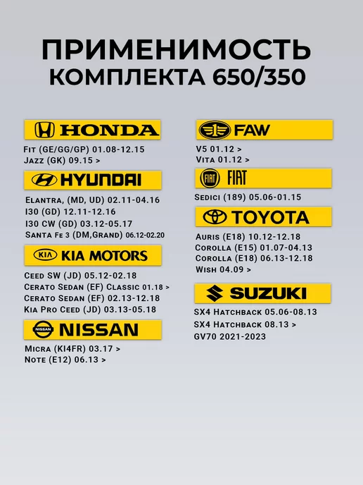Rich car Щетки гибридные стеклоочистителя дворники 650 350, вариант, фото 3