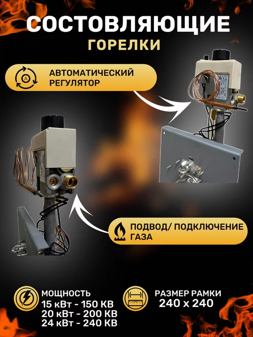 ГАЗУСТ Горелка SIT 20 Пламя 272мм, вариант, фото 2