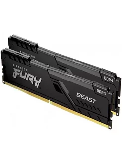 FURY Beast Black 2*8GB DDR4 2666MHz Kingston 250105302 купить за 3 498 ₽ в интернет-магазине Wildberries