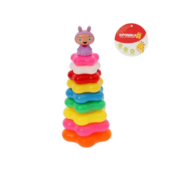 Детская развивающая игрушка пирамидка "Малышка" 9 колец