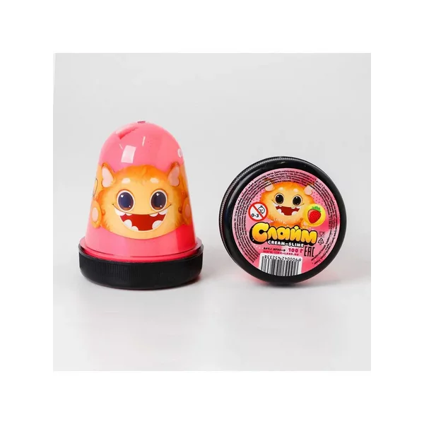 Слайм Cream-Slime, с ароматом клубники, 100 г