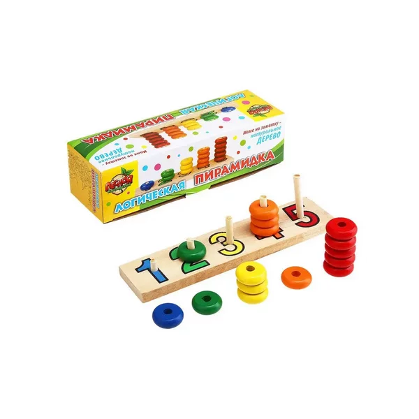 Пирамидка логическая "Учимся считать" с цифрами