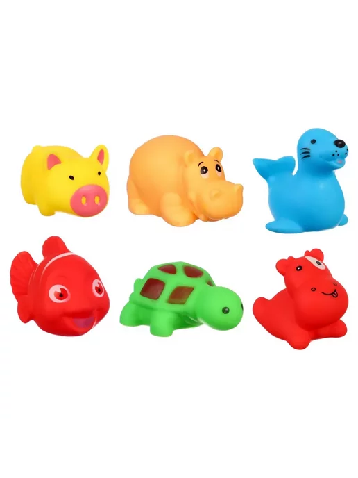 Крошка Я Игрушки для ванной резиновые, голубой, фото 2