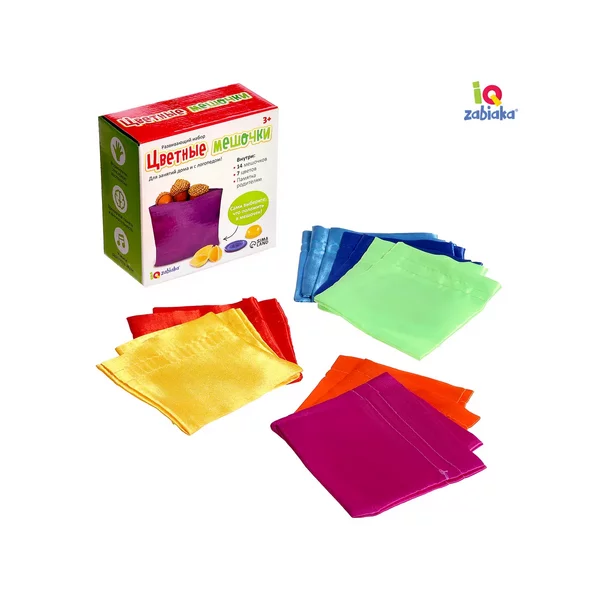 Развивающий игровой набор Цветные мешочки для детей