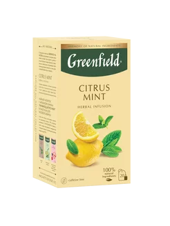 Гербальный чай Citrus Mint, в пакетиках, 20 шт Greenfield. 250135730 купить за 164 ₽ в интернет-магазине Wildberries