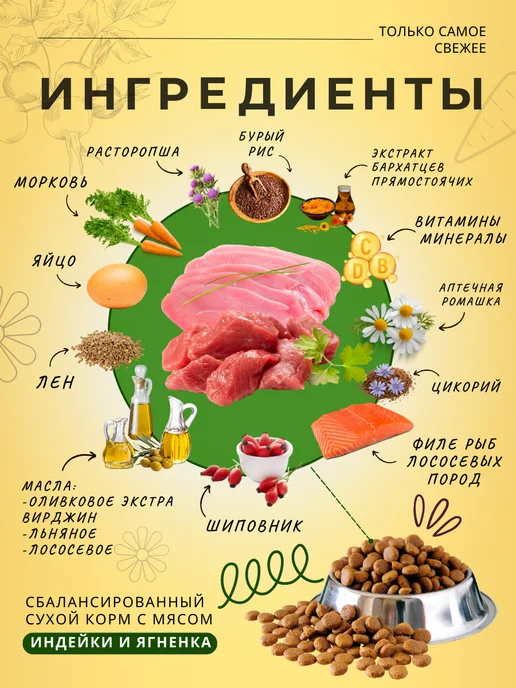 Сухой корм acari ciar Беби Дог для собак, мелкие, щенки, 1 кг, фото 2