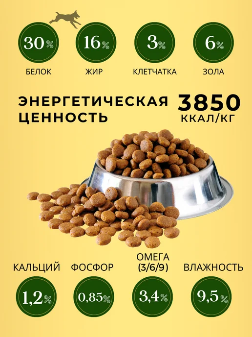 Сухой корм acari ciar Гранула Медиум для собак, щенки, 6,5 кг, фото 5