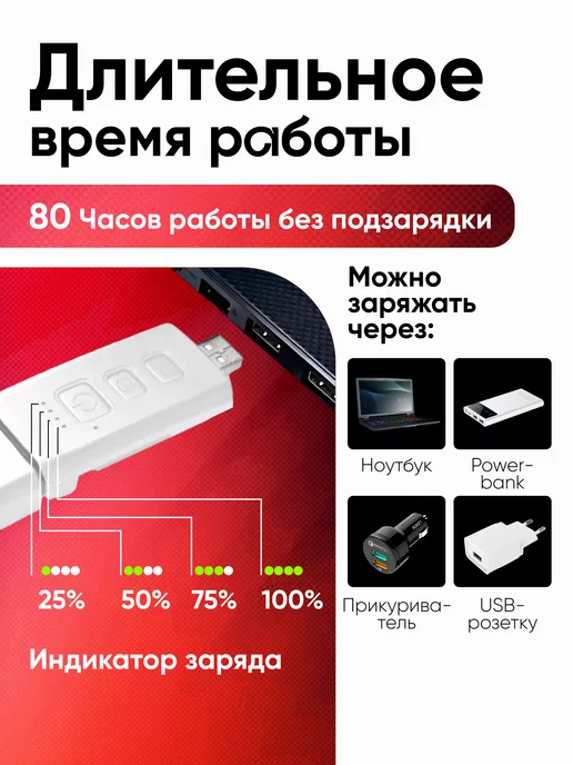 D-HOUSE Фонарик для чтения книг лампа на прищепке, вариант, фото 7