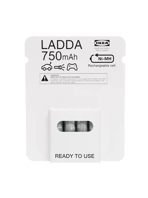IKEA Аккумулятор ИКЕА LADDA AAA (HR03) Ni-Mh 750 mAh, 750 мАч, фото 2