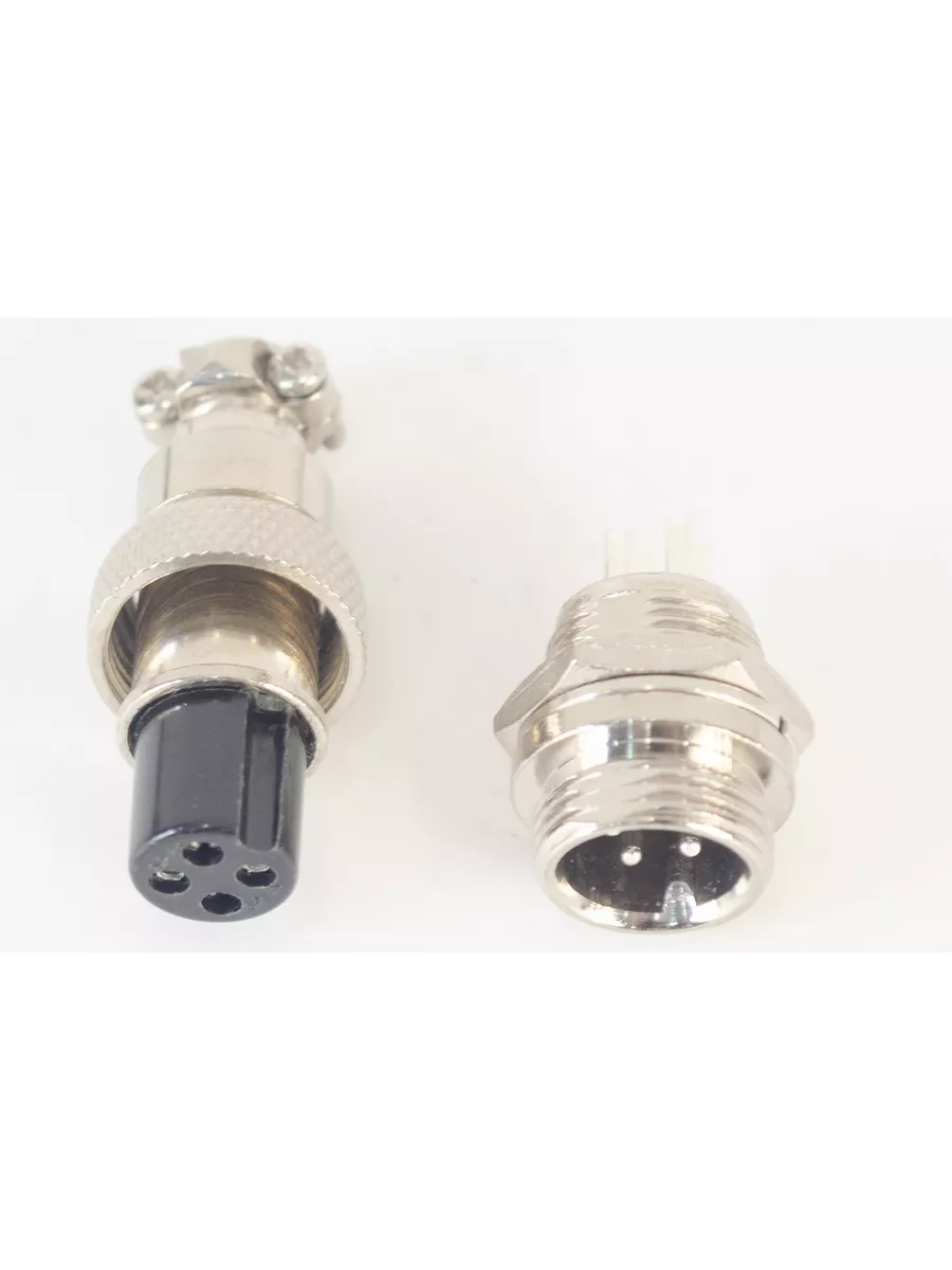 Разъем авиационный GX12 4 PIN 1 шт