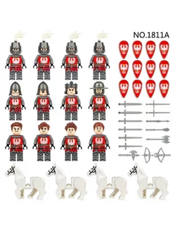 Набор минифигурок Рыцари 16шт (4.5см, пакет)1811A бренда нет 250386111 купить за 449 ₽ в интернет-магазине Wildberries