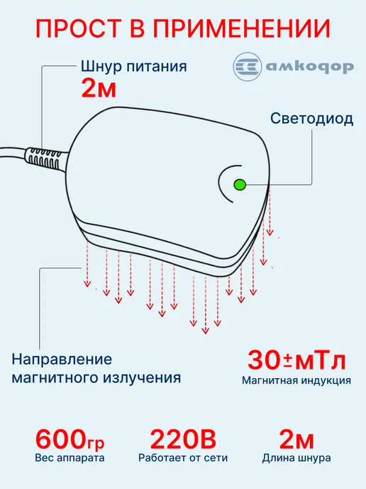 БЕЛВАР Аппарат магнитотерапии АМТ-12 для суставов от боли, вариант, фото 5