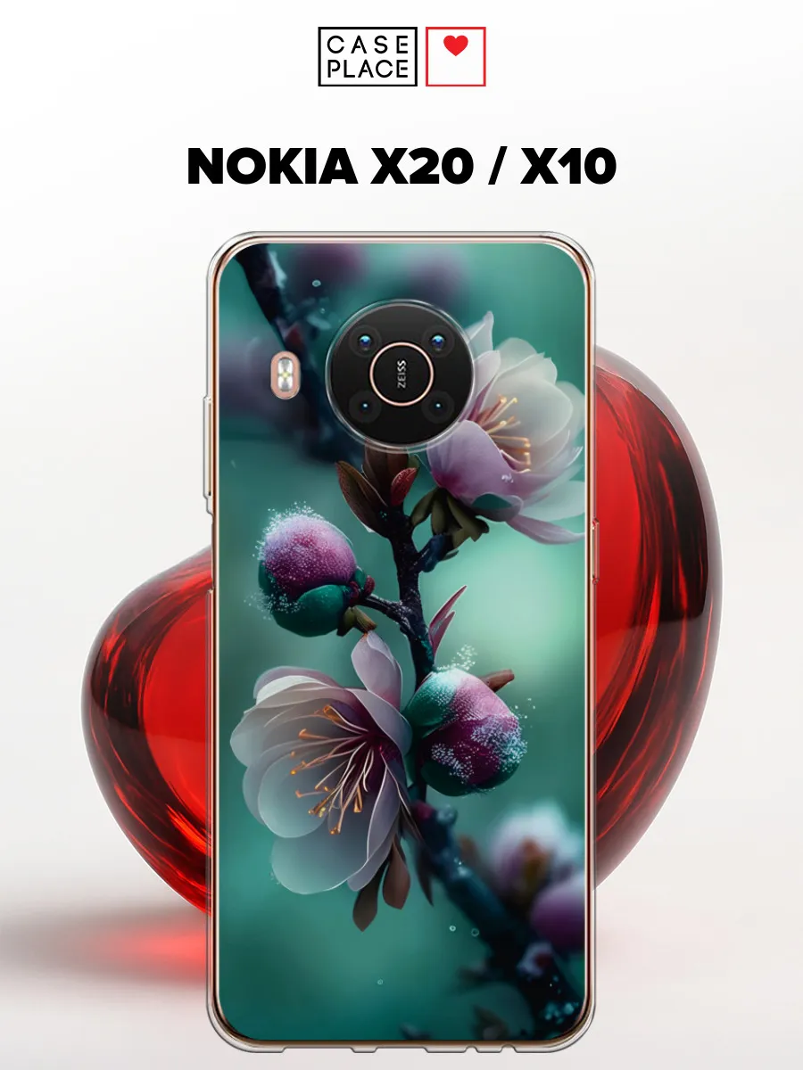 Чехол на Nokia X20 / Nokia X10 с цветочками