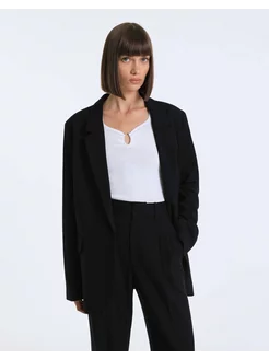 Чёрный пиджак oversize Gloria Jeans 250585162 купить за 5 924 ₽ в интернет-магазине Wildberries