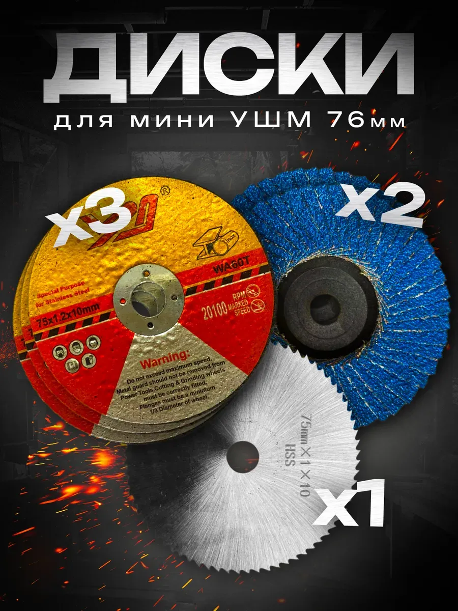 Диски отрезные на ушм...