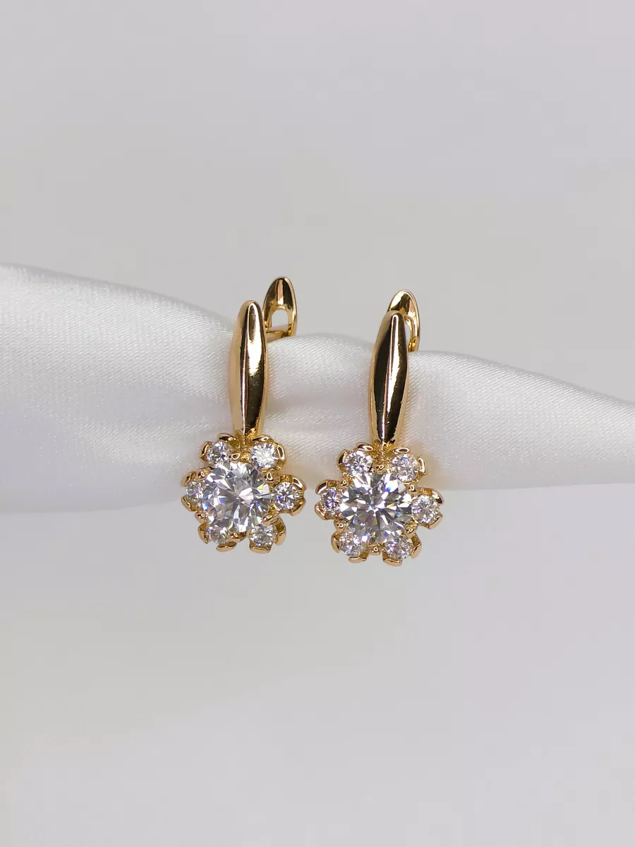 Серьги классические, повседневные 1.7 см.