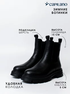 Челси кожаные зимние 250781498 купить за 5 971 ₽ в интернет-магазине Wildberries