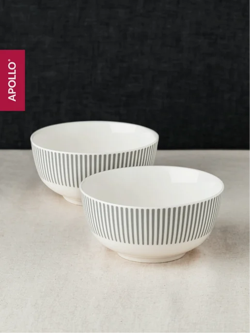 APOLLO Тарелки глубокие для супа Stripes 550 мл 2 предмета, 550 мл, фото 6