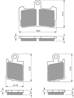 Колодки тормозные 298 S33 кросс TRW MCB828