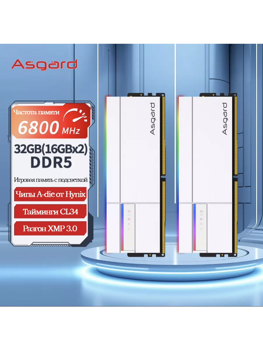 Asgard Valkyrie II DDR5 6000MHz CL28 32g Панель памяти Asgard 32