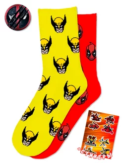 Носки Дедпул Дэдпул и Росомаха Deadpool Wolverine Geek On 250926237 купить за 267 ₽ в интернет-магазине Wildberries