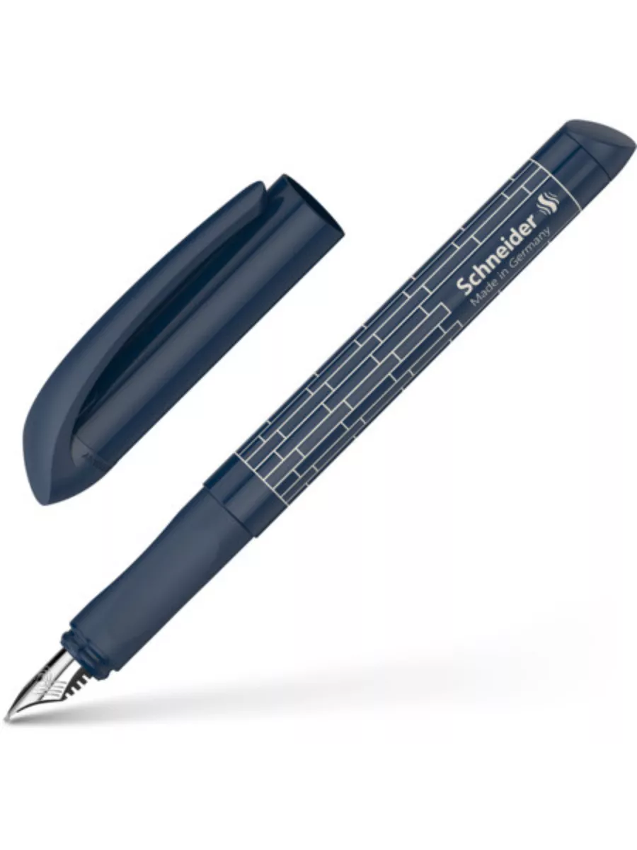 Ручка перьевая Schneider 'Easy navy' синяя, 1 картридж, грип, темно-синий, 162058
