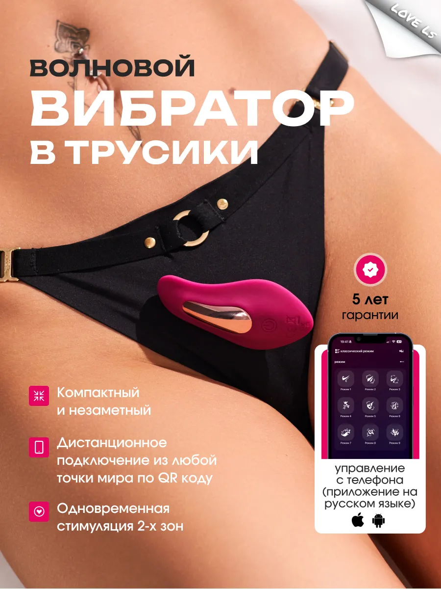 Вибратор в трусики трусы стимулятор клитора с пультом 18+ ду