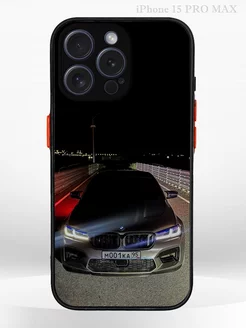 Чехол на iPHONE 15 PRO MAX с принтом машина BMW