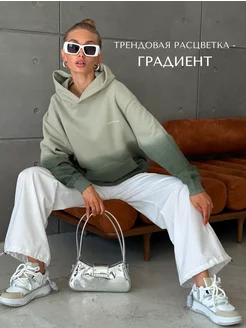 Оверсайз худи с принтом