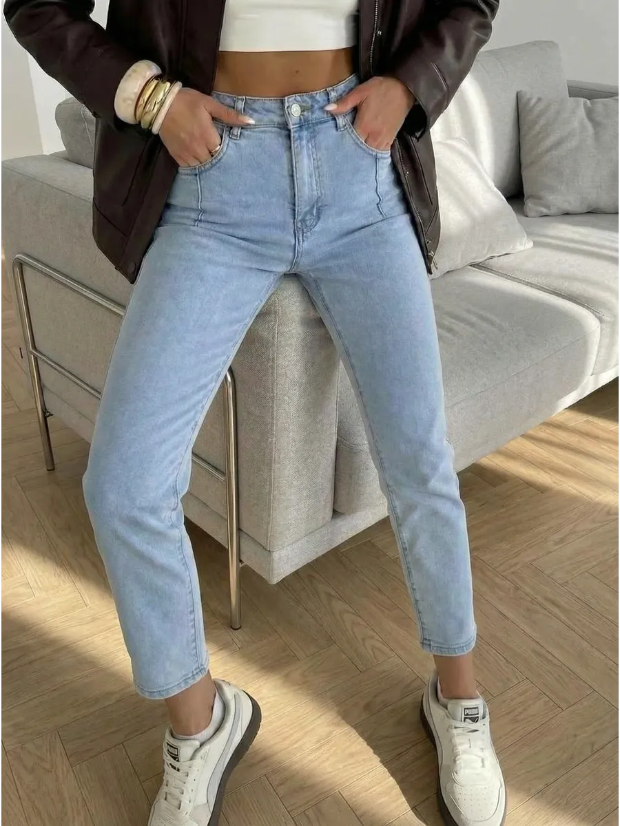 Джинсы укороченные скинни