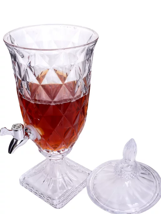 Лимонадница кувшин с краном стеклянная 1,8 литра - фото 5