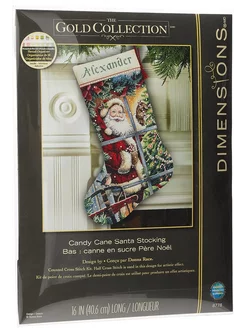 Набор для вышивания Dimensions Candy Cane Santa Stocki 08778 Dimensions 251286546 купить за 4 269 ₽ в интернет-магазине Wildberries