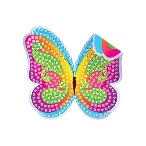 Алмазная вышивка наклейка для детей "Бабочка", 10 х 10 см