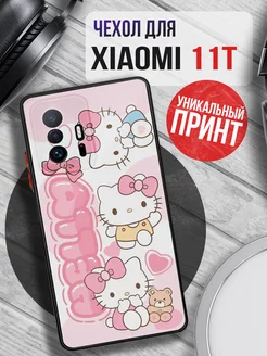 Чехол на XIAOMI 11T с принтом hello kitty детский