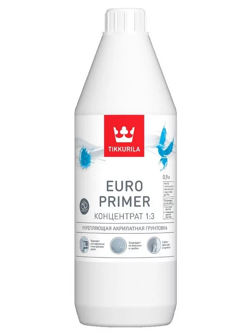 Грунтовка Tikkurila Tikkivala Euro Primer 0,9 л, 900 мл