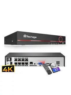 Видеорегистратор для видеонаблюдения 8CH POE NVR