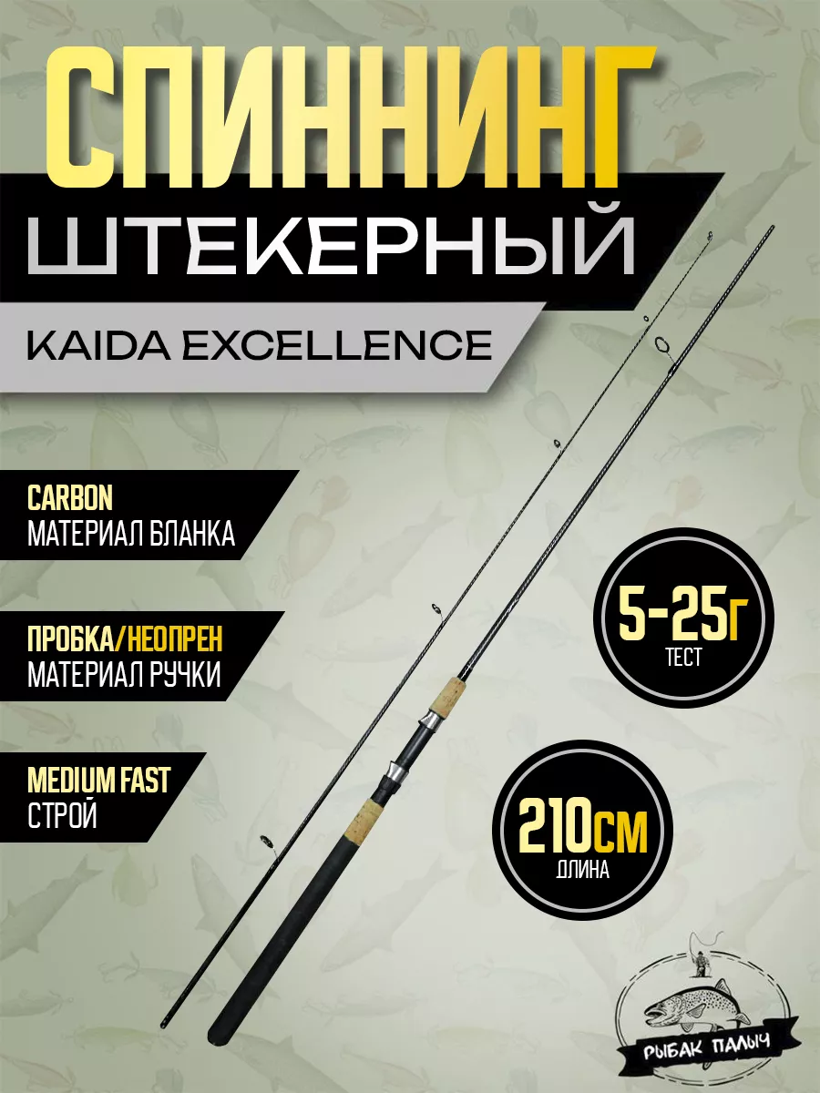 Спиннинг штекерный 2,1м тест 5-25г,Excellence