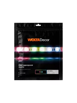 Лента светодиодная Decor WLS5050-14,4W RGB 12H60-01 WOLTA 251611238 купить за 1 070 ₽ в интернет-магазине Wildberries