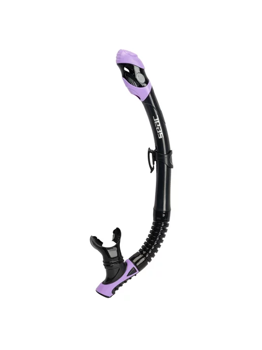 SEAC SUB Трубка для плавания SEAC REVERSE DRY BLACK LILAC, взрослая, черный