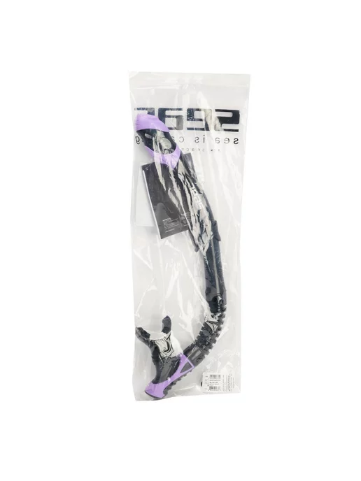 SEAC SUB Трубка для плавания SEAC REVERSE DRY BLACK LILAC, взрослая, черный, фото 6