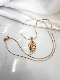 Подвеска "Крыло" с цепью 55 см. Xuping Jewelry 251782569 купить за 1 352 ₽ в интернет‑магазине Wildberries
