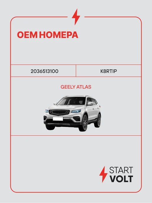 STARTVOLT Свеча зажигания для Geely Atlas иридий+платина, вариант, фото 2