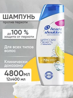 Шампунь от перхоти Цитрус 0,4л 6шт HEAD & SHOULDERS 251813463 купить за 1 714 ₽ в интернет-магазине Wildberries