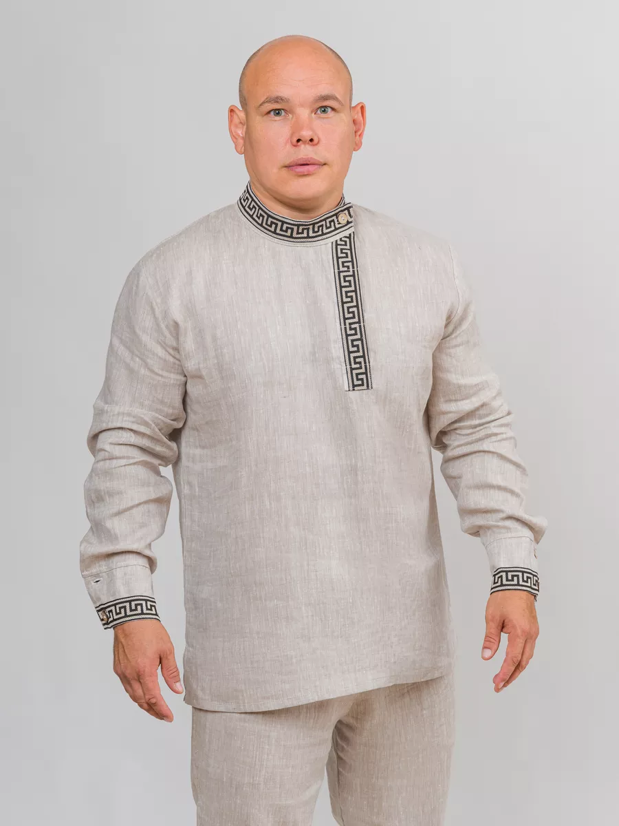 Косоворотка льняная с...