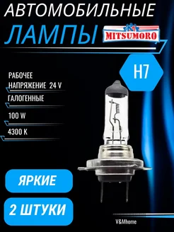 Лампы галогенные автомобильные H7 px26d 24V LED 100w 2шт