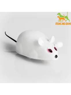 Игрушка мышка для кошки бархатная, заводная