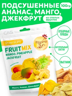 Фруктовый микс сушеное манго, ананас, джекфрут, 100 гр