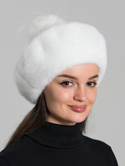 Берет из экомеха норки с экостраусом ALETTACHIC 251924504 купить за 2 059 ₽ в интернет-магазине Wildberries