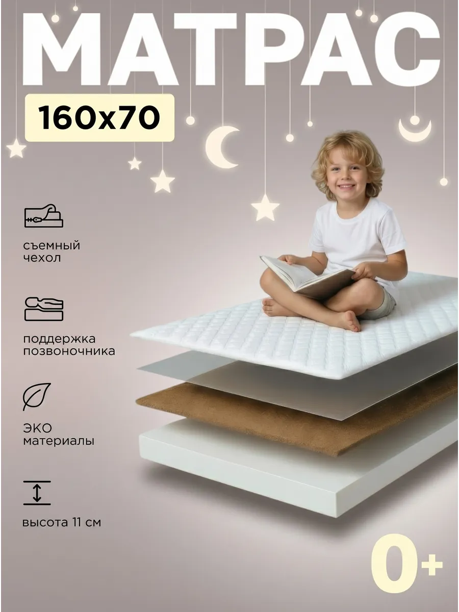 Ортопедический детский матрас 160*70 Junior Cocos